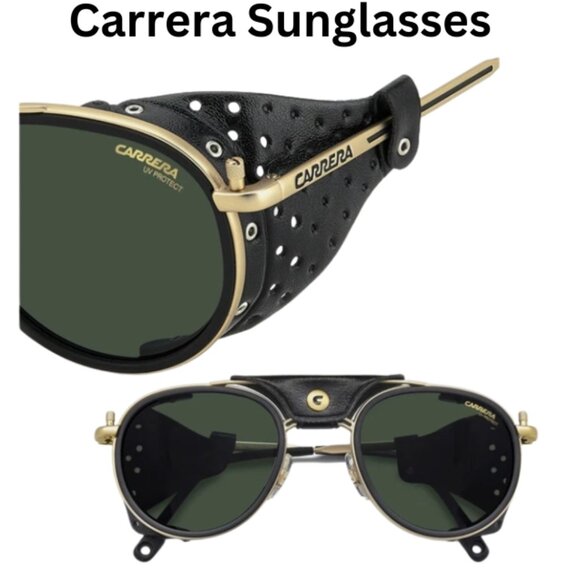 New Carrera Sunglasses Modern fashionable Gold green for Man - Picture 2 of 4